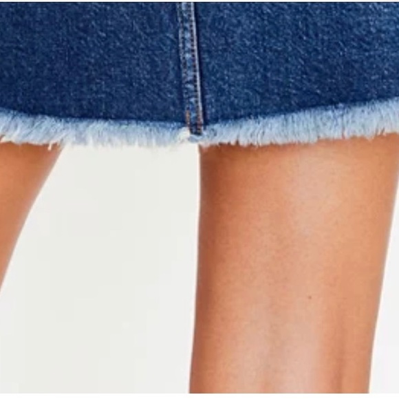 NWOT Loft Denim Frayed Skirt - Picture 3 of 5